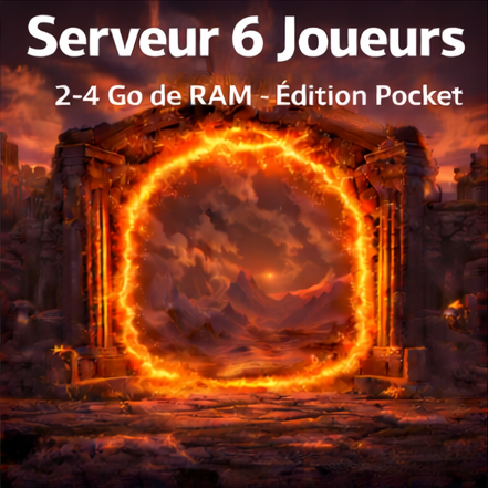 hébergement gaming 6 personnes, 2-4Go